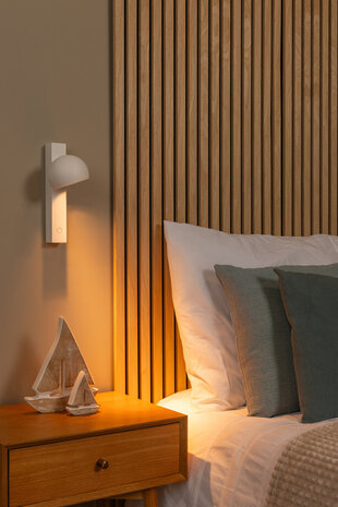 Lucide ESFERA - Wandlamp - LED Dimb. - 1x9W 2700K - Wit - Premium