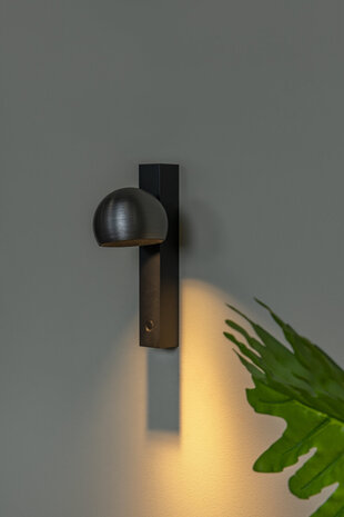 Lucide ESFERA - Wandlamp - LED Dimb. - 1x9W 2700K - Grijs ijzer - Premium Lucide ESFERA - Wandlamp - LED Dimb. - 1x9W 2700K - Grijs ijzer - Premium