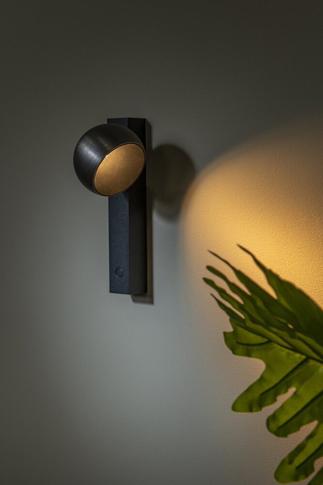Lucide ESFERA - Wandlamp - LED Dimb. - 1x9W 2700K - Grijs ijzer - Premium Lucide ESFERA - Wandlamp - LED Dimb. - 1x9W 2700K - Grijs ijzer - Premium