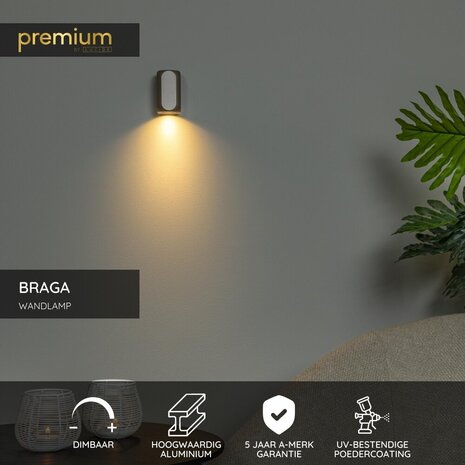 Lucide BRAGA - Wandlamp - 1xGU10 (MR16) - Koffie - Premium Lucide BRAGA - Wandlamp - 1xGU10 (MR16) - Koffie - Premium