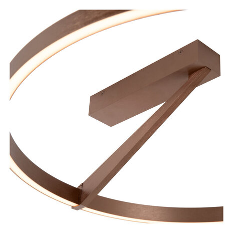 Lucide APPLAUSE - Plafonnière - Ø 60 cm - LED Dimb. - CCT - 1x40W 2200K/4000K - Koffie - Premium Lucide APPLAUSE - Plafonnière - Ø 60 cm - LED Dimb. - CCT - 1x40W 2200K/4000K - Koffie - Premium