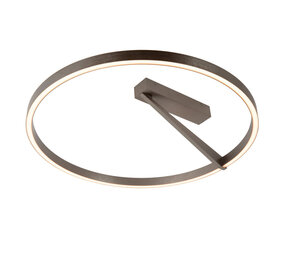 Lucide APPLAUSE - Plafonnière - Ø 60 cm - LED Dimb. - CCT - 1x40W 2200K/4000K - Grijs ijzer - Premium