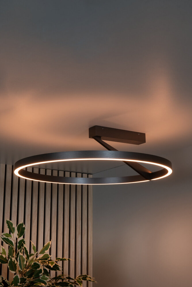 Lucide APPLAUSE - Plafonnière - Ø 60 cm - LED Dimb. - CCT - 1x40W 2200K/4000K - Grijs ijzer - Premium Lucide APPLAUSE - Plafonnière - Ø 60 cm - LED Dimb. - CCT - 1x40W 2200K/4000K - Grijs ijzer - Premium