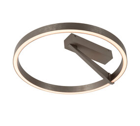 Lucide APPLAUSE - Plafonnière - Ø 40 cm - LED Dimb. - CCT - 1x26W 2200K/4000K - Grijs ijzer - Premium
