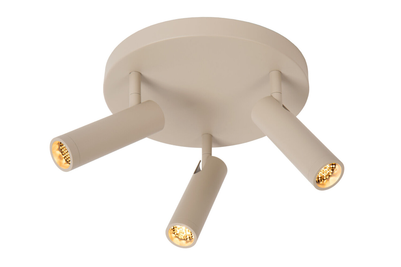 Lucide GRADO - Plafondspot - Ø 25 cm - 3xGU10 (MR11) - Taupe Lucide GRADO - Plafondspot - Ø 25 cm - 3xGU10 (MR11) - Taupe