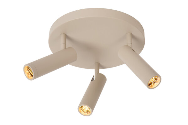 Lucide GRADO - Plafondspot - Ø 25 cm - 3xGU10 (MR11) - Taupe Lucide GRADO - Plafondspot - Ø 25 cm - 3xGU10 (MR11) - Taupe