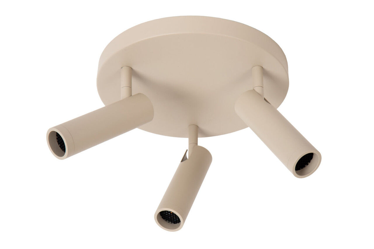 Lucide GRADO - Plafondspot - Ø 25 cm - 3xGU10 (MR11) - Taupe Lucide GRADO - Plafondspot - Ø 25 cm - 3xGU10 (MR11) - Taupe