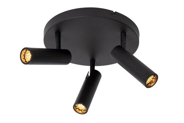 Lucide GRADO - Plafondspot - Ø 25 cm - 3xGU10 (MR11) - Zwart Lucide GRADO - Plafondspot - Ø 25 cm - 3xGU10 (MR11) - Zwart