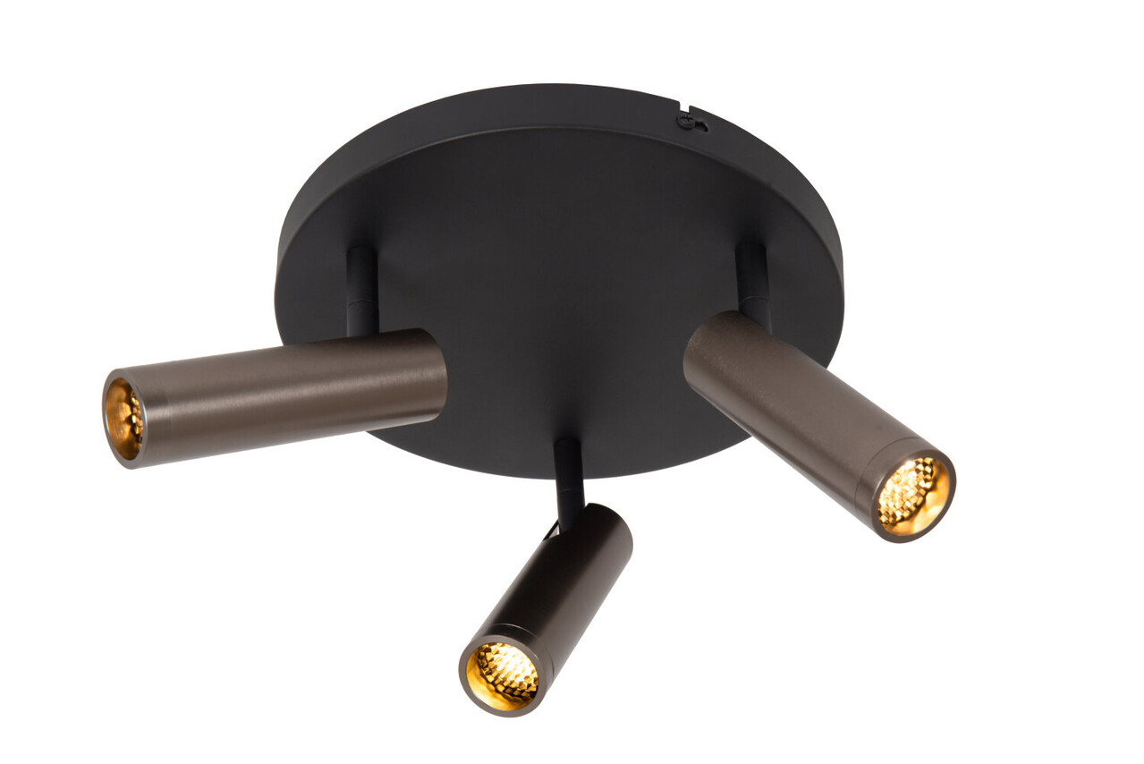 Lucide GRADO - Plafondspot - Ø 25 cm - 3xGU10 (MR11) - Grijs ijzer Lucide GRADO - Plafondspot - Ø 25 cm - 3xGU10 (MR11) - Grijs ijzer