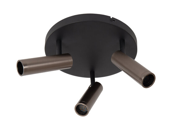 Lucide GRADO - Plafondspot - Ø 25 cm - 3xGU10 (MR11) - Grijs ijzer Lucide GRADO - Plafondspot - Ø 25 cm - 3xGU10 (MR11) - Grijs ijzer