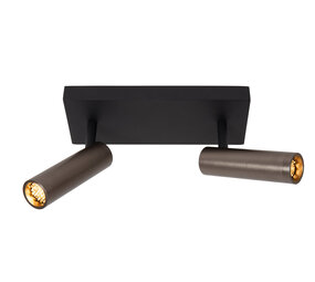 Lucide GRADO - Plafondspot - 2xGU10 (MR11) - Grijs ijzer Lucide GRADO - Plafondspot - 2xGU10 (MR11) - Grijs ijzer