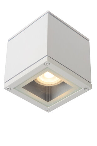 Lucide AVEN - Plafondspot Badkamer - 1xGU10 (MR16) - IP65 - Wit