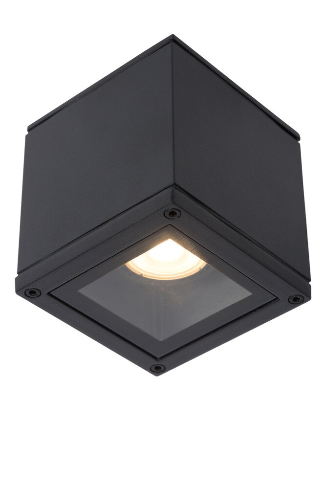 Lucide AVEN - Plafondspot Badkamer - 1xGU10 (MR16) - IP65 - Zwart Lucide AVEN - Plafondspot Badkamer - 1xGU10 (MR16) - IP65 - Zwart