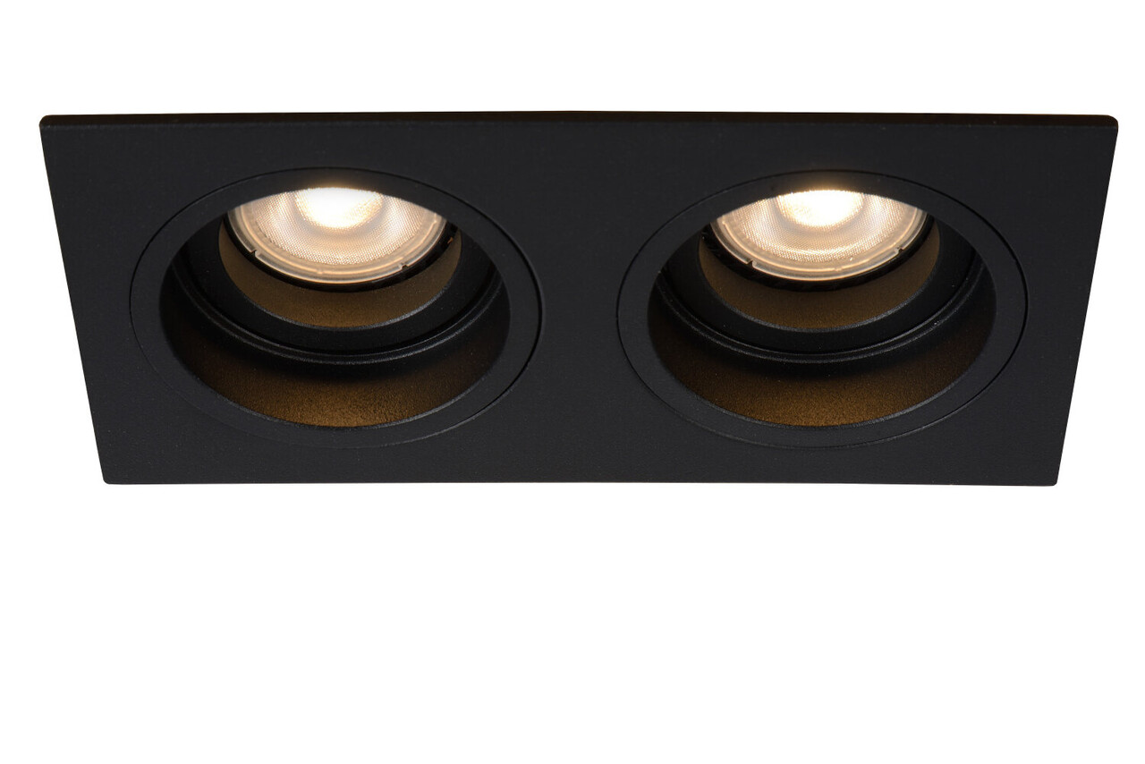 Lucide EMBED - Inbouwspot - 2xGU10 (MR16) - Zwart