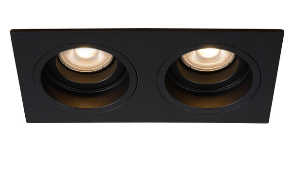 Lucide EMBED - Inbouwspot - 2xGU10 (MR16) - Zwart