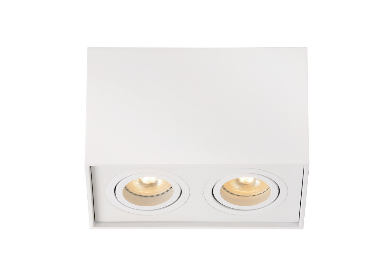Lucide TUBE - Plafondspot - 2xGU10 (MR16) - Wit Lucide TUBE - Plafondspot - 2xGU10 (MR16) - Wit