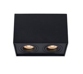 Lucide TUBE - Plafondspot - 2xGU10 (MR16) - Zwart Lucide TUBE - Plafondspot - 2xGU10 (MR16) - Zwart
