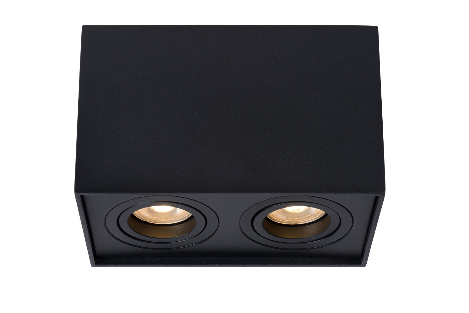 Lucide plafondspot Tube zwart 2xGU10