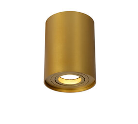 Lucide TUBE - Plafondspot - Ø 9,6 cm - 1xGU10 (MR16) - Mat Goud / Messing