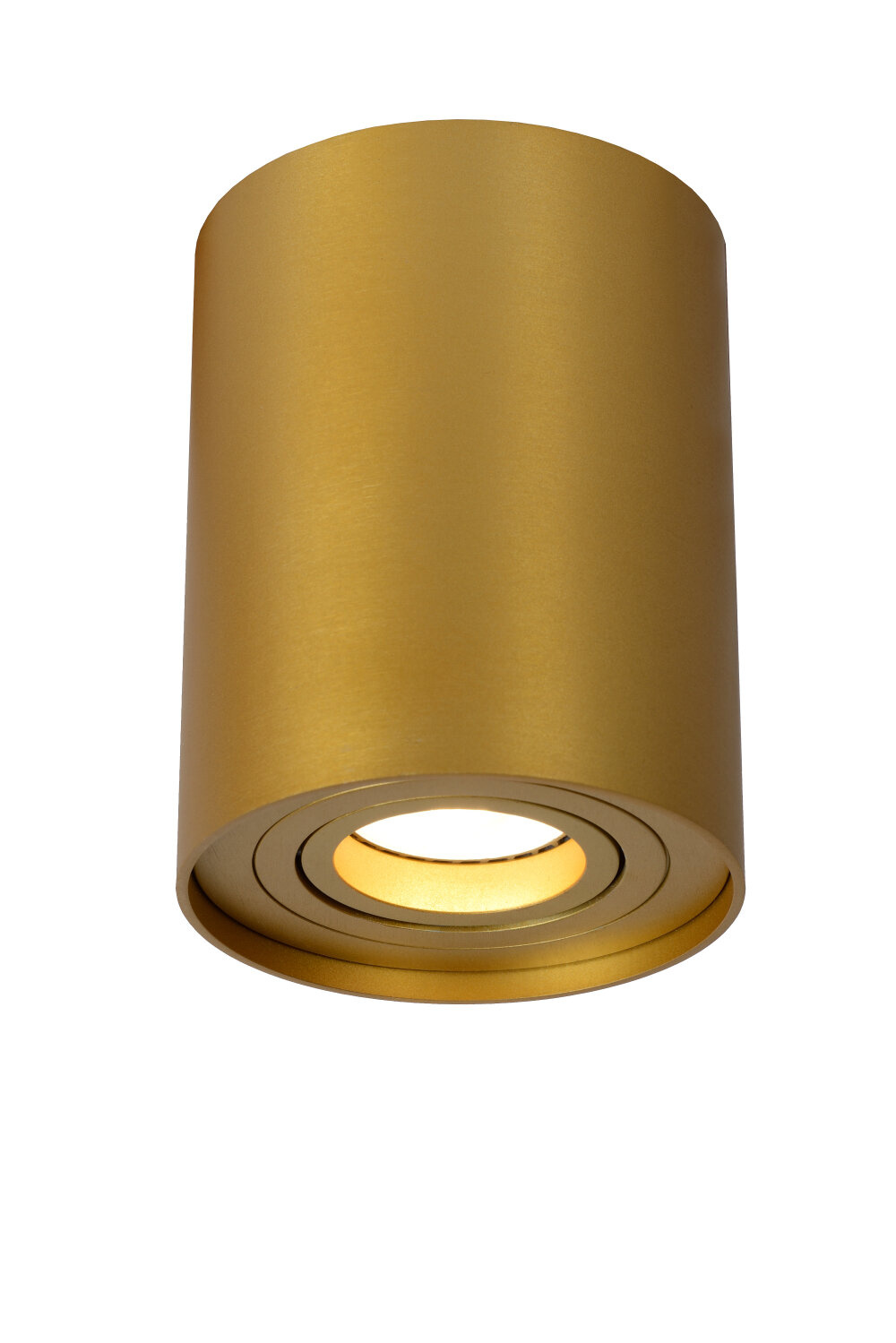 Lucide TUBE - Plafondspot - Ø 9,6 cm - 1xGU10 (MR16) - Mat Goud / Messing
