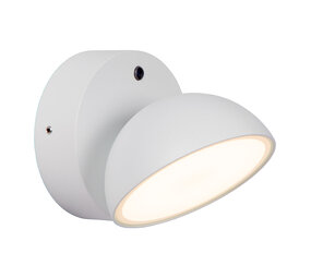 Lucide FINN - Wandlamp Binnen/Buiten - LED - 1x12W 3000K - IP54 - Dag/nacht sensor - Wit