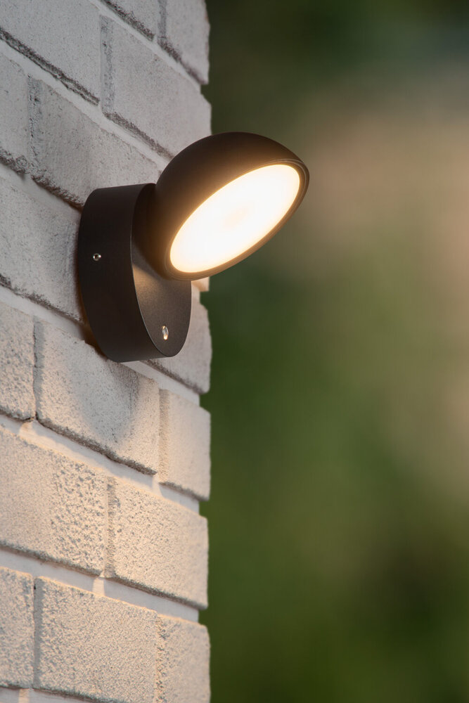 Lucide FINN - Wandlamp Binnen/Buiten - LED - 1x12W 3000K - IP54 - Dag/nacht sensor - Zwart Lucide FINN - Wandlamp Binnen/Buiten - LED - 1x12W 3000K - IP54 - Dag/nacht sensor - Zwart