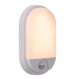Lucide HUPS IR - Wandlamp Binnen/Buiten - LED - 1x10W 3000K - IP54 - Beweging & dag/nacht sensor - Wit
