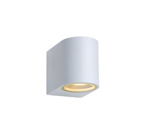 Lucide ZORA-LED - Wandspot / Wandlamp Binnen/Buiten - LED Dimb. - GU10 (MR16) - 1x5W 3000K - IP44 - Wit Lucide ZORA-LED - Wandspot / Wandlamp Binnen/Buiten - LED Dimb. - GU10 (MR16) - 1x5W 3000K - IP44 - Wit