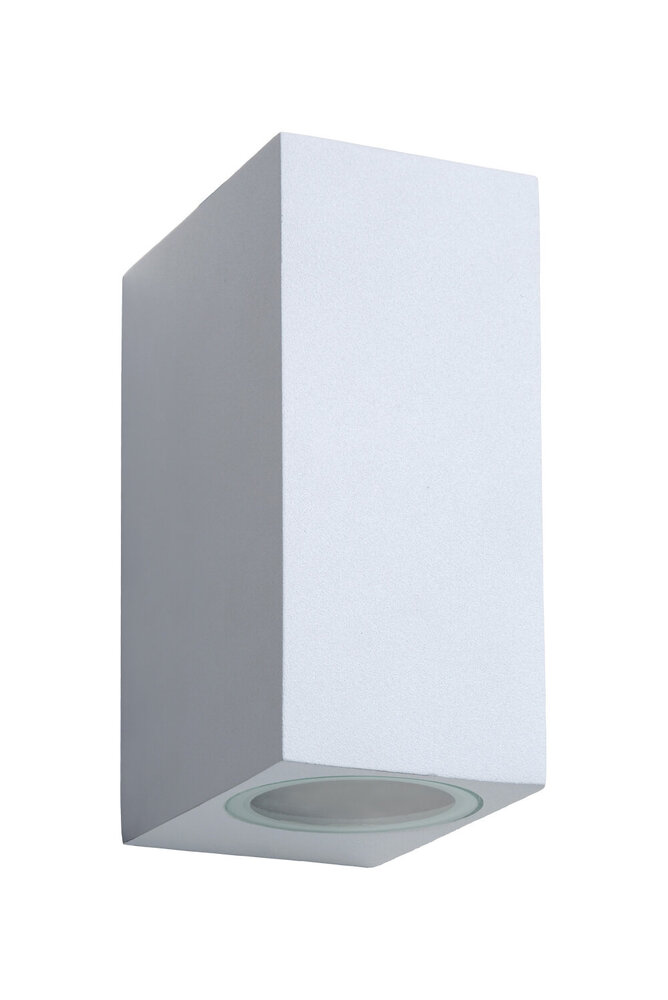 Lucide ZORA-LED - Wandspot / Wandlamp Binnen/Buiten - LED Dimb. - GU10 (MR16) - 2x5W 3000K - IP44 - Wit Lucide ZORA-LED - Wandspot / Wandlamp Binnen/Buiten - LED Dimb. - GU10 (MR16) - 2x5W 3000K - IP44 - Wit