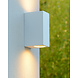 Lucide ZORA-LED - Wandspot / Wandlamp Binnen/Buiten - LED Dimb. - GU10 (MR16) - 2x5W 3000K - IP44 - Wit Lucide ZORA-LED - Wandspot / Wandlamp Binnen/Buiten - LED Dimb. - GU10 (MR16) - 2x5W 3000K - IP44 - Wit