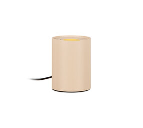 Lucide TUBE - Tafellamp - Ø 9,6 cm - LED 3 StepDim - GU10 (MR16) - 1x5W 2700K - Taupe