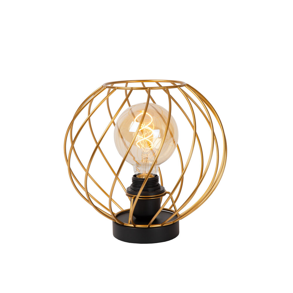 Lucide DANZA - Tafellamp - Ø 25 cm - 1xE27 - Mat Goud / Messing