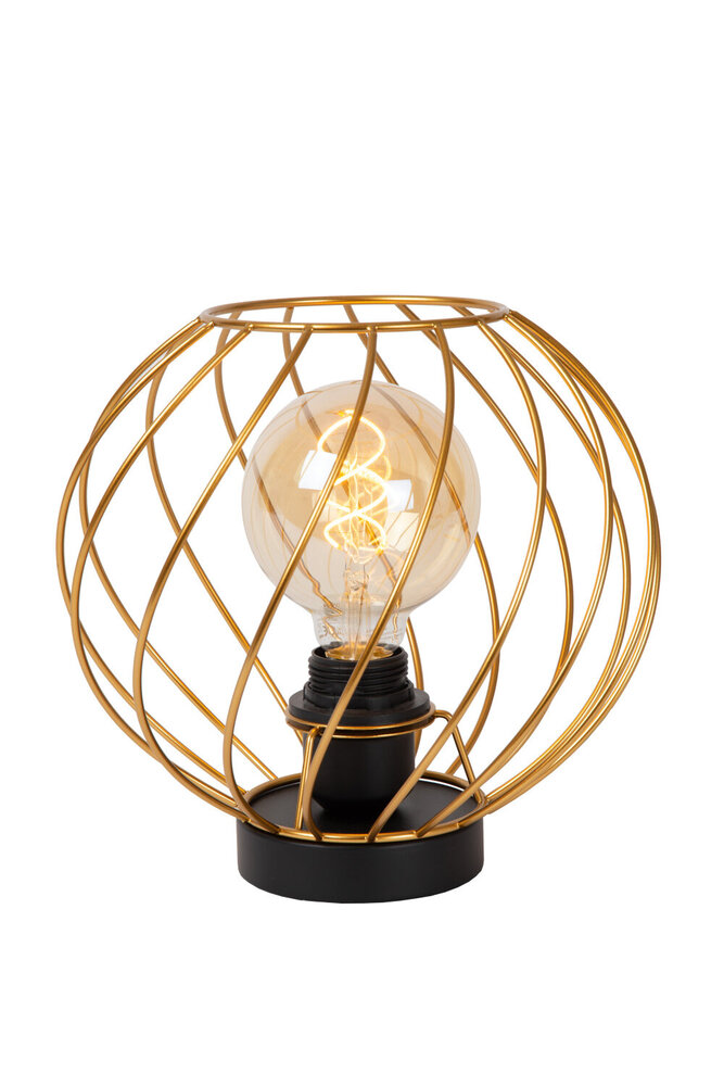 Lucide DANZA - Tafellamp - Ø 25 cm - 1xE27 - Mat Goud / Messing Lucide DANZA - Tafellamp - Ø 25 cm - 1xE27 - Mat Goud / Messing