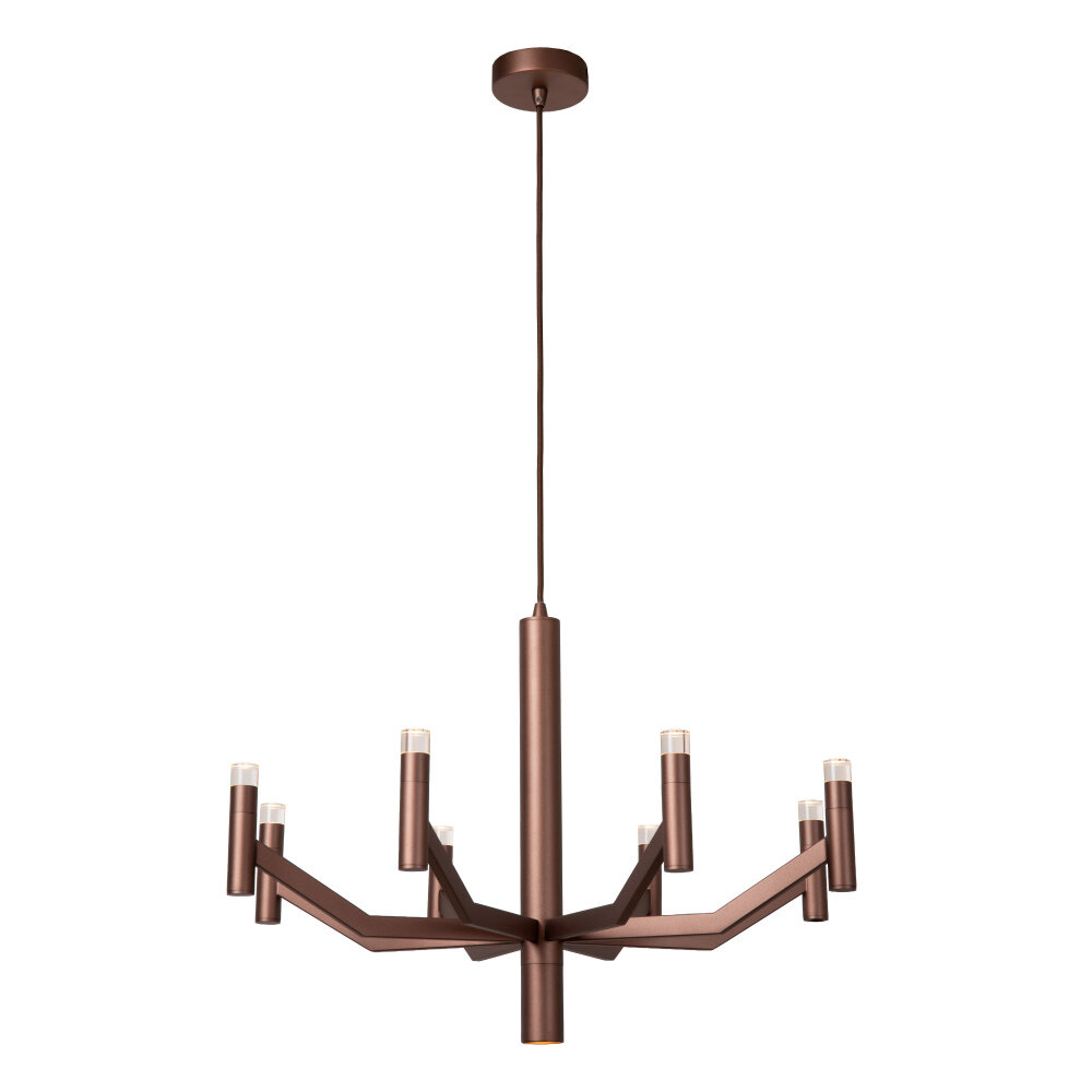 Lucide WELLINGTON - Hanglamp - Ø 60 cm - LED Dimb. - G9 - 2700K - Koffie - Vibes