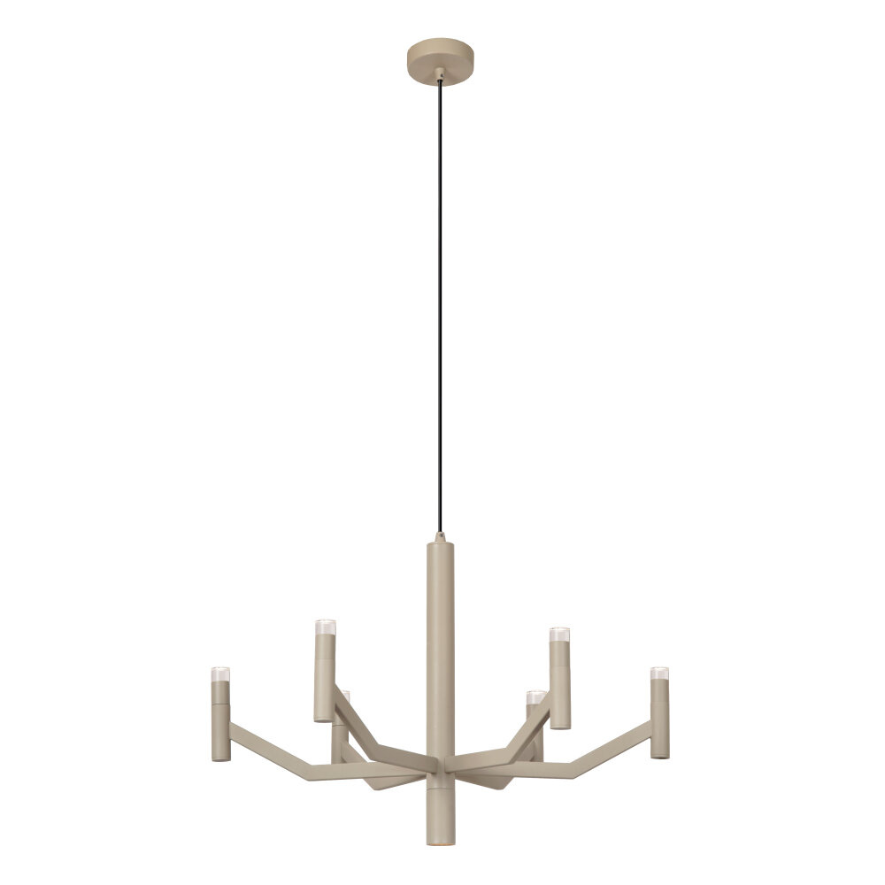 Lucide WELLINGTON - Hanglamp - Ø 60 cm - LED Dimb. - G9 - 2700K - Taupe - Vibes