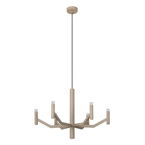 Lucide WELLINGTON - Hanglamp - Ø 60 cm - LED Dimb. - G9 - 2700K - Taupe - Vibes Lucide WELLINGTON - Hanglamp - Ø 60 cm - LED Dimb. - G9 - 2700K - Taupe - Vibes