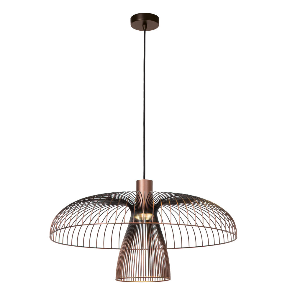 Lucide NIGELLA - Hanglamp - Ø 60 cm - 1xGU10 (MR16) - Koffie - Essential