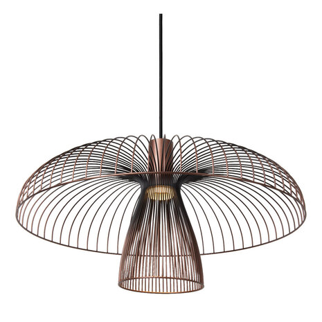 Lucide NIGELLA - Hanglamp - Ø 60 cm - 1xGU10 (MR16) - Koffie - Essential Lucide NIGELLA - Hanglamp - Ø 60 cm - 1xGU10 (MR16) - Koffie - Essential