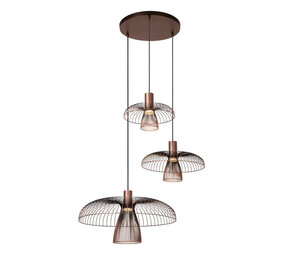 Lucide NIGELLA - Hanglamp - Ø 76 cm - 3xGU10 (MR16) - Koffie - Essential Lucide NIGELLA - Hanglamp - Ø 76 cm - 3xGU10 (MR16) - Koffie - Essential