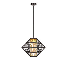 Lucide PASQUINO - Hanglamp - Ø 40 cm - 1xE27 - Zwart - Essential