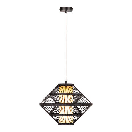 Lucide PASQUINO - Hanglamp - Ø 40 cm - 1xE27 - Zwart - Essential