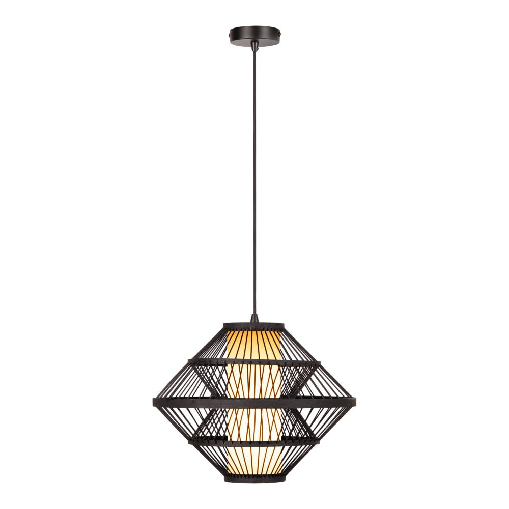 Lucide PASQUINO - Hanglamp - Ø 40 cm - 1xE27 - Zwart - Essential