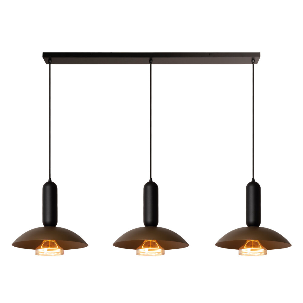 Lucide GRANTHAM - Hanglamp - 3xE27 - Koffie - Essential