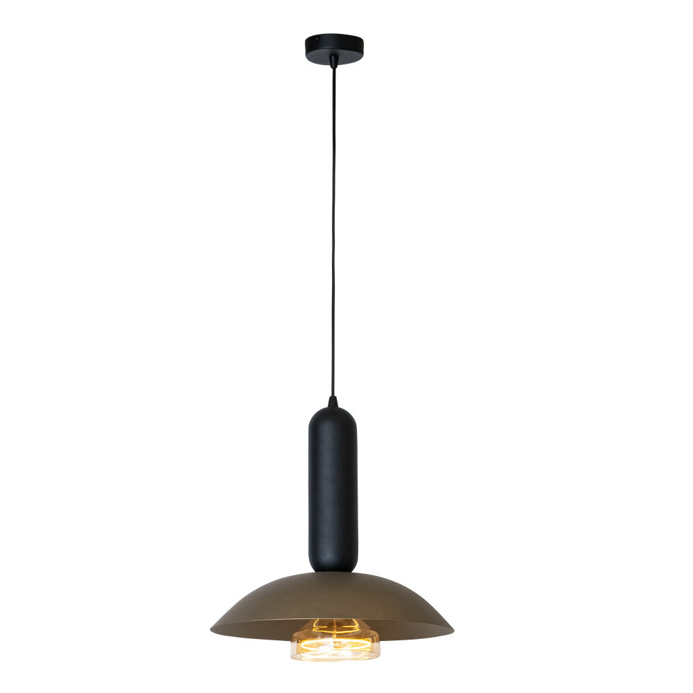 Lucide GRANTHAM - Hanglamp - Ø 40 cm - 1xE27 - Koffie - Essential