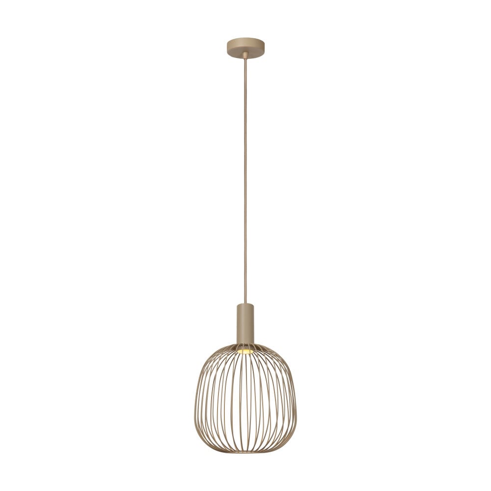 Lucide ESTEREL - Hanglamp - Ø 25 cm - 1xGU10 (MR11) - Taupe - Essential