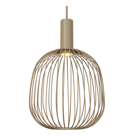 Lucide ESTEREL - Hanglamp - Ø 25 cm - 1xGU10 (MR11) - Taupe - Essential