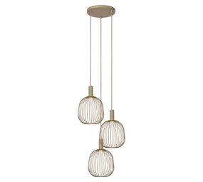 Lucide ESTEREL - Hanglamp - 3xGU10 (MR11) - Taupe - Essential Lucide ESTEREL - Hanglamp - 3xGU10 (MR11) - Taupe - Essential