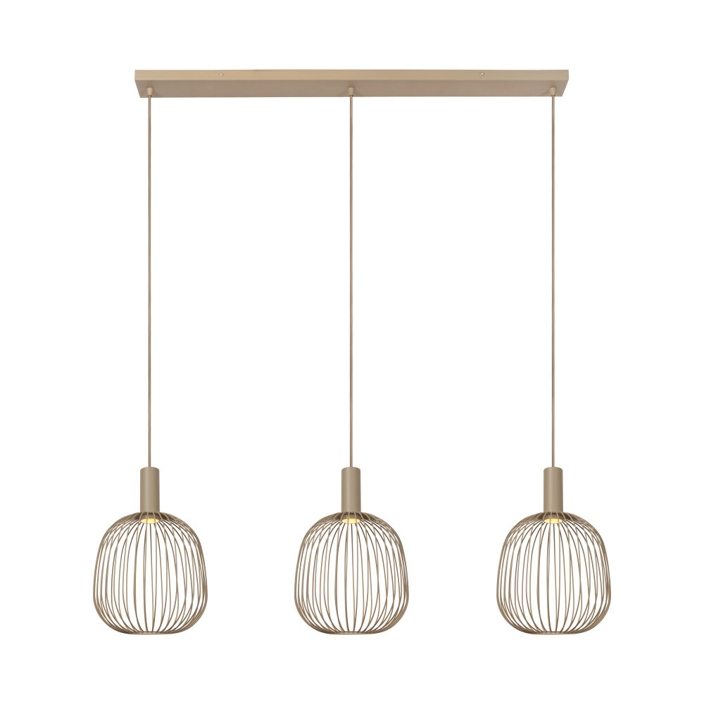 Lucide ESTEREL - Hanglamp - 3xGU10 (MR11) - Taupe - Essential
