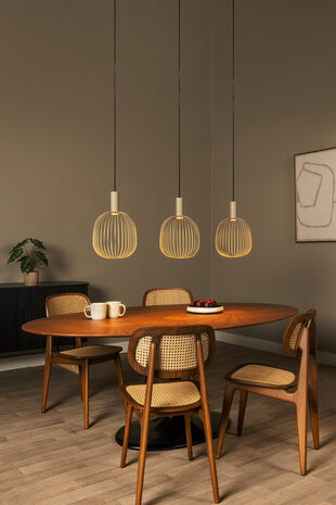 Lucide ESTEREL - Hanglamp - 3xGU10 (MR11) - Taupe - Essential Lucide ESTEREL - Hanglamp - 3xGU10 (MR11) - Taupe - Essential