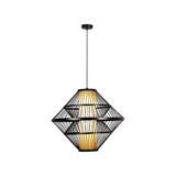 Lucide PASQUINO - Hanglamp - Ø 60 cm - 1xE27 - Zwart - Essential Lucide PASQUINO - Hanglamp - Ø 60 cm - 1xE27 - Zwart - Essential